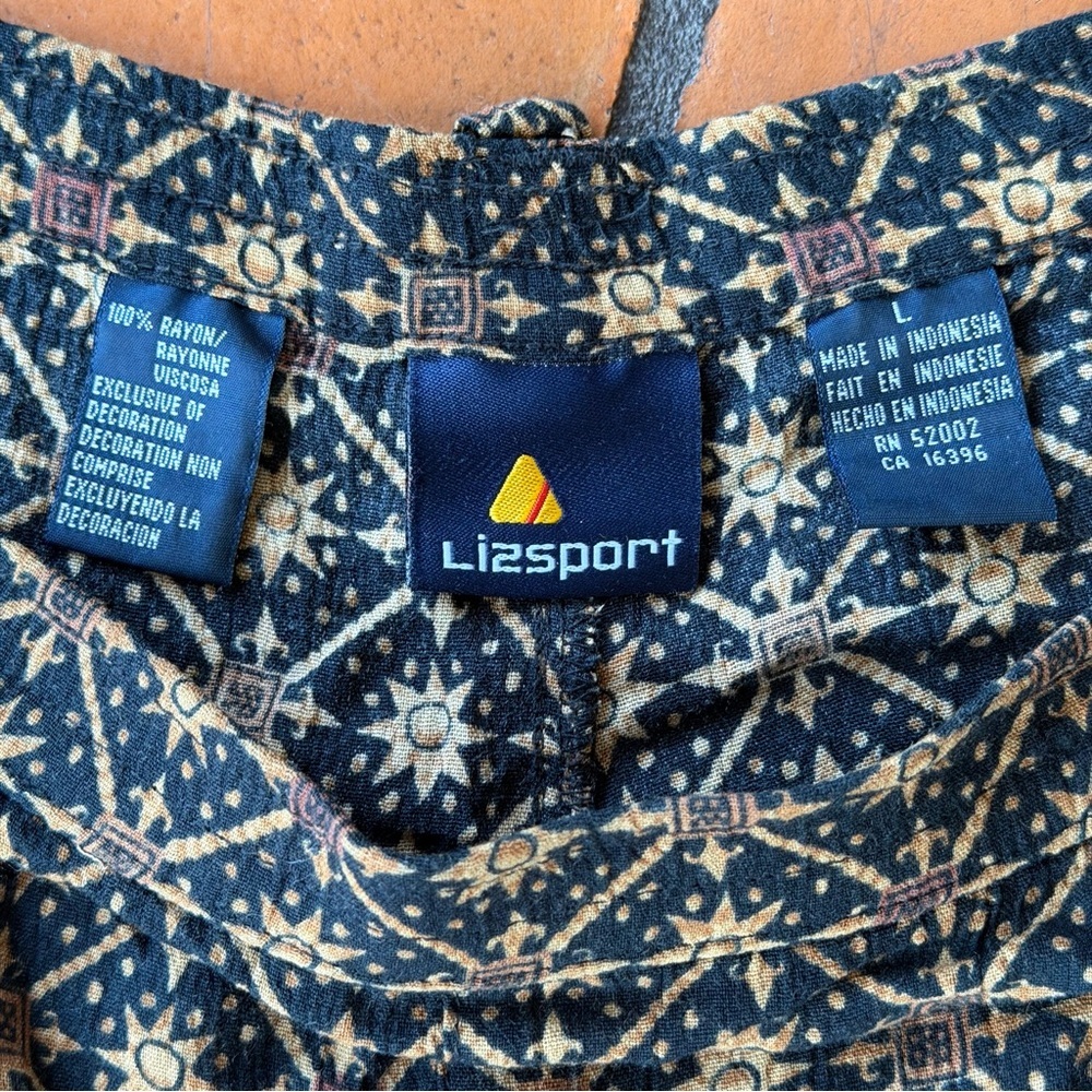 Vtg Liz Claiborne Liz Sport 3 Piece Set Pants Skirt Top Large L  Classic Church - Picture 3 of 10